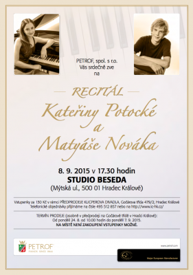 PETROF: Recitál Kateřiny Potocké a Matyáše Nováka PETROF: Recitál Kateřiny Potocké a Matyáše Nováka
