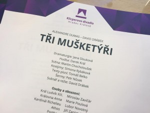 Obsazení k inscenacím Tři mušketýři a Nikdy