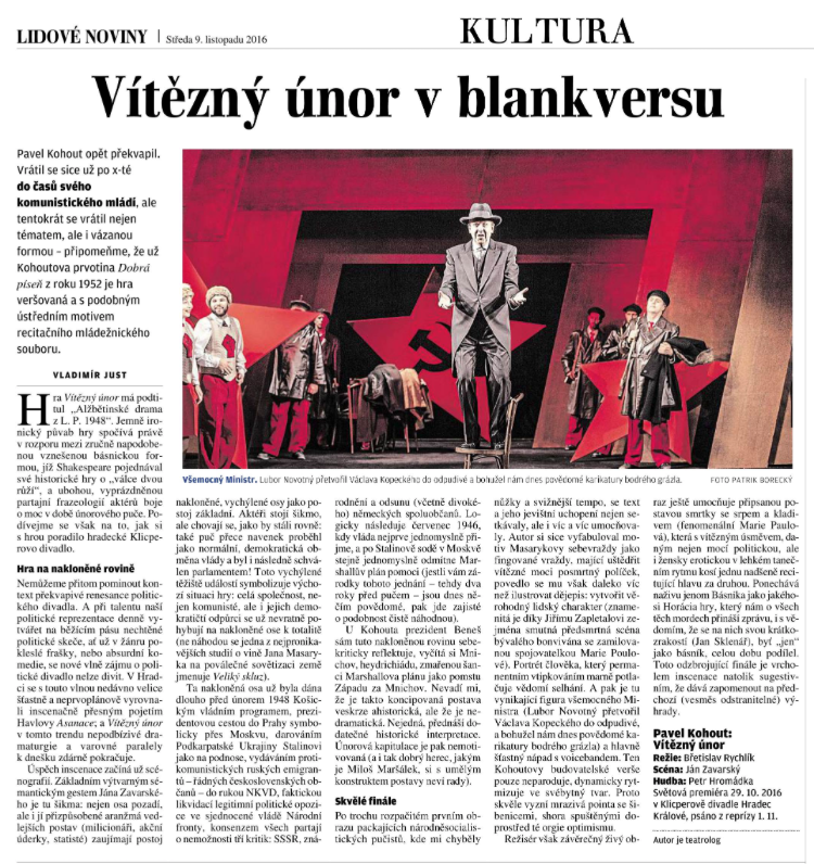 RECENZE: Vítězný únor v blankversu